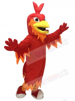 Red Phoenix Mascot Costume