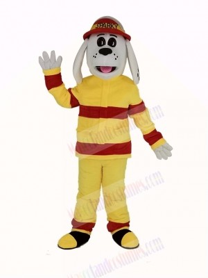 New Sparky the Fire Dog with Red Hat Mascot Costume