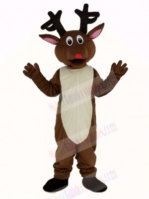 Christmas Brown Reindeer Mascot Costume