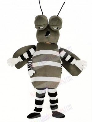 Gray Mosquito Mascot Costume Animal	