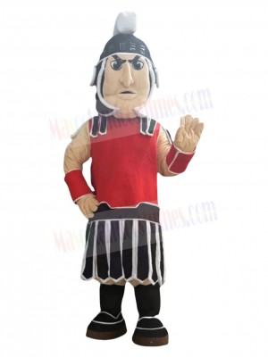 Cool Red and Black Spartan Mascot Costume People