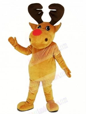 Brown Reindeer Mascot Costume Christmas Xmas