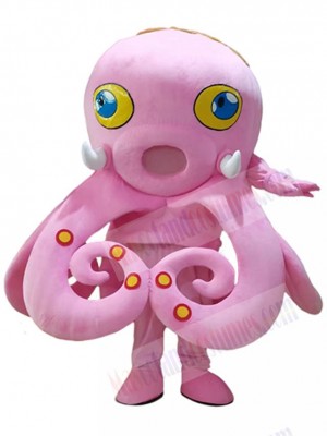 Pink Octopus Mascot Costume For Adults Mascot Heads