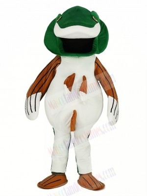 Green Bass Fish Mascot Costume Cartoon