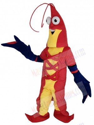 Cute Shrimp Prawn Mascot Costume Marine Animal