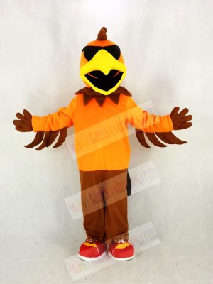 Cool Rock Chicken Rooster Mascot Costume Cartoon