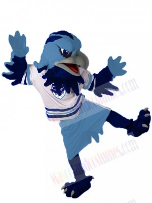 Agile Blue Eagle Falcon Mascot Costume Animal