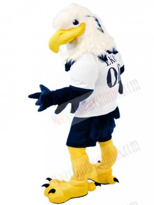 Fierce White Head Blue Eagle Mascot Costume Animal