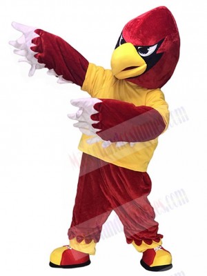 Red Cardinal in Yellow Shirt Mascot Costumes Bird Animal