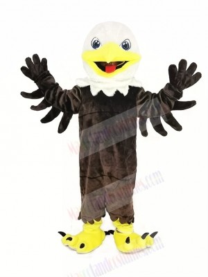 White Head Brown Eagle Mascot Costume Animal	