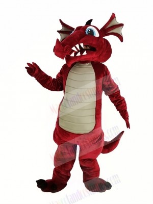 Wine Color Dragon Mascot Costume