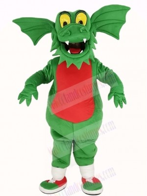 Dark Green Dragon Mascot Costume