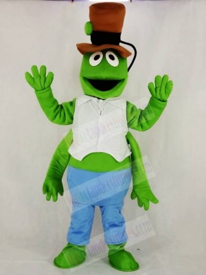 Realistic Green Grasshopper Mascot Costume Cartoon