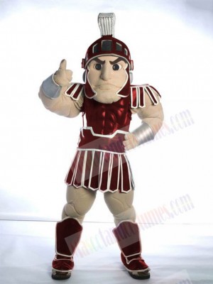 Maroon Spartan Trojan Knight Sparty Mascot Costume People