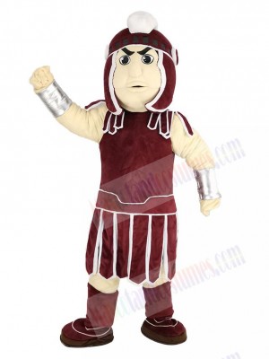 Dark Red Spartan Trojan Knight Sparty Mascot Costume