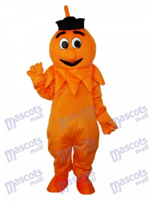Orange Monster Mascot Adult Costume