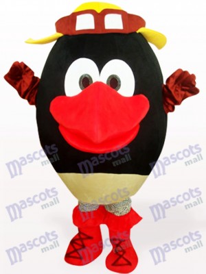 Black Round Head Doll Plush Adult Mascot Costume