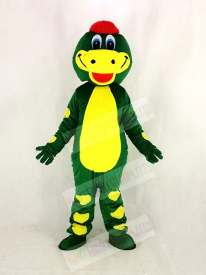 Cute Green Dino Dinosaur Mascot Costume Cartoon