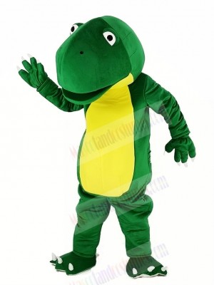 Big Head Green Dino Dinosaur Mascot Costume Cartoon