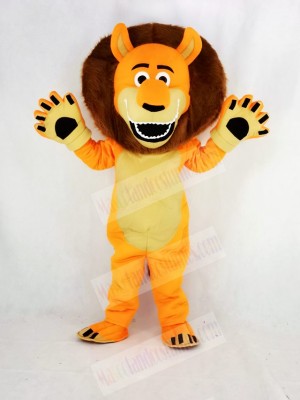 Funny Orange Lion Adult Mascot Costume School	