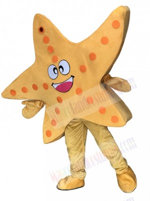 Yellow Starfish Mascot Costumes Sea Ocean