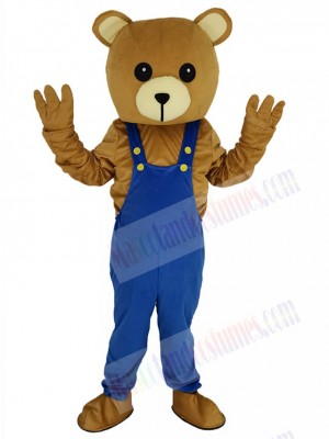 Friendly Brown Teddy Bear Mascot Costume Animal