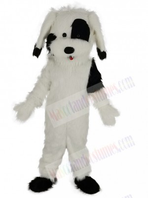 Funny Black and White Dog Mascot Costume Animal