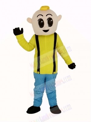 Boy with Yellow Shirt Mascot Costume