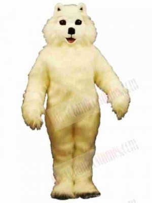 White Dog Mascot Costume 