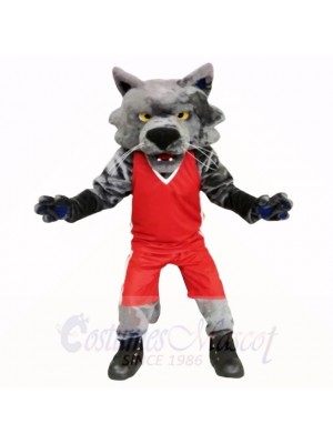 Sport Cat with Red Shirt Mascot Costumes School