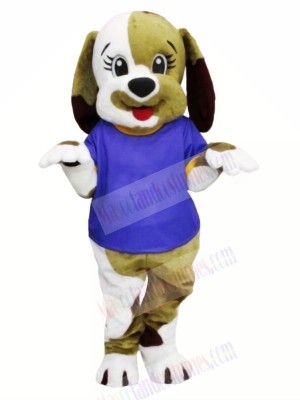 Fromm Puppy Dog with Blue T-shirt Mascot Costumes Cartoon