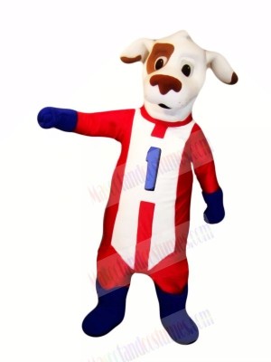 Dash Dog with Red Suit Mascot Costumes Animal