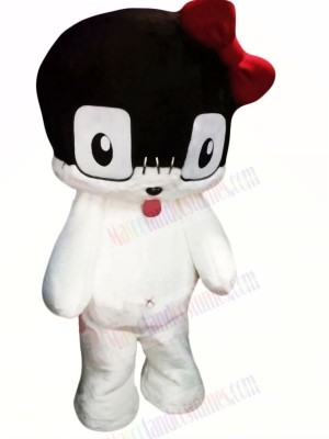 Lovely White Cat Mascot Costumes Cartoon