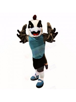 Sport Falcon with Blue Shirt Mascot Costumes Cartoon