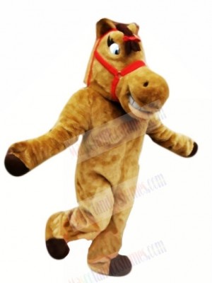 Cute Brown Horse Mascot Costumes Cartoon