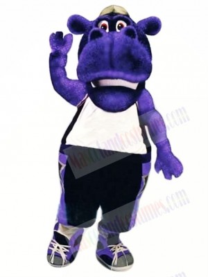 College Hippo Mascot Costume 