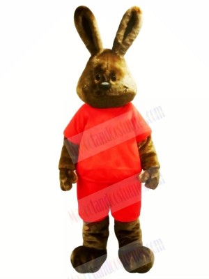 Happy Brown Rabbit Mascot Costumes Adult