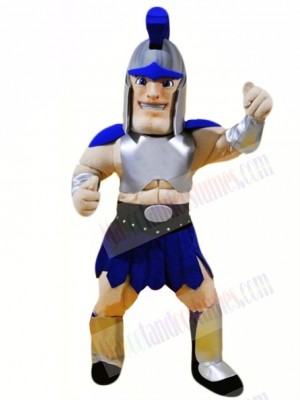 Blue Spartan Mascot Costume 