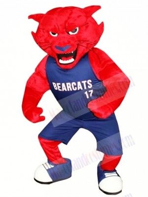 College Fierce Power Red Wolf Mascot Costume 