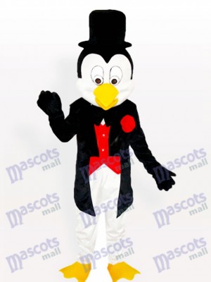 Mr. Penguin in Tuxedo and Bowler Hat Adult Mascot Costume