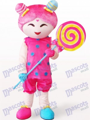 Candy Girl Cartoon Adult Mascot Costume