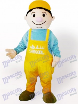 Miner Boy Cartoon Adult Mascot Costume