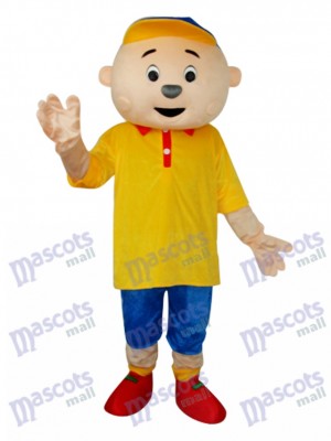 Yellow Boy Mascot Adult Costume