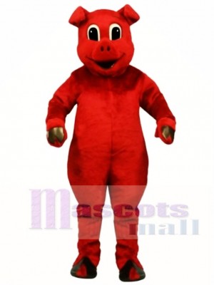 Cute Ruddy Red Pig Mascot Costume Animal 