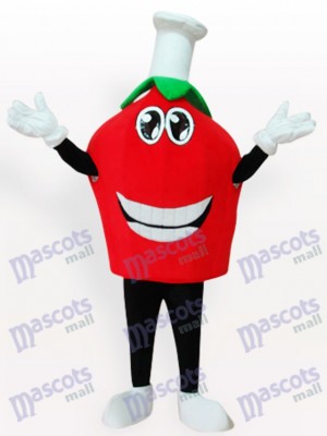 Red Strawberry Short Fruit Mascot Costume