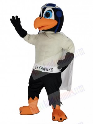 Skyhawk with White Cloak Mascot Costume Animal