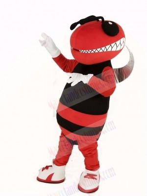 Red and Black Hornet Bee Mascot Costume Insect