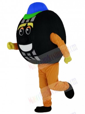 Friendly Auto Tyre Cab Tire Mascot Costume Cartoon