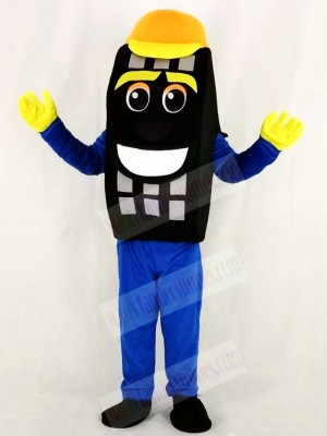 Blue Auto Tyre Cab Tire Mascot Costume Cartoon	