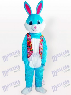 Blue Easter Bunny Rabbit Animal Adult Mascot Costume